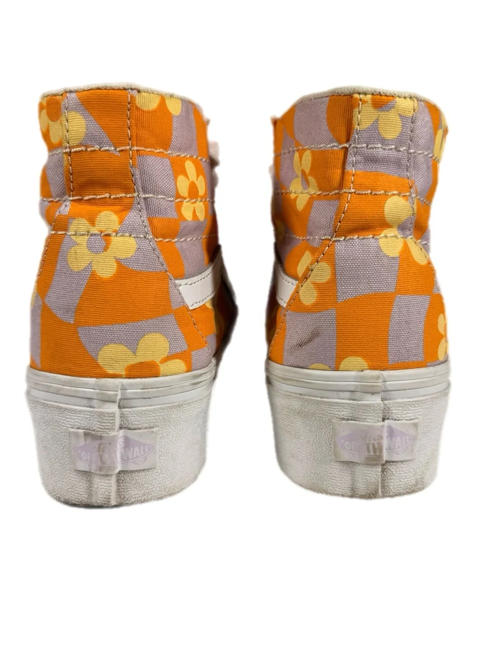 Vans | Sk8-Hi Platform Daisy Platform Sneakers in Orange & Purple White